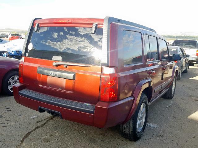 1J8HH48K48C105507 - 2008 JEEP COMMANDER წითელი ფოტო 4