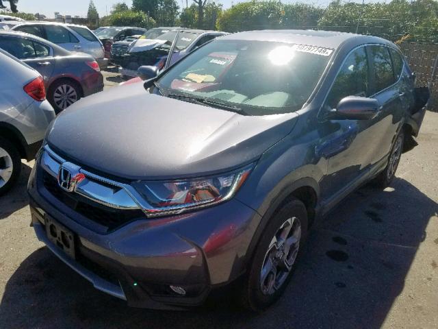 2HKRW2H88JH604394 - 2018 HONDA CR-V EXL GRAY photo 2