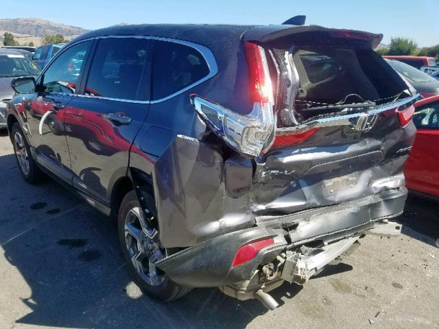 2HKRW2H88JH604394 - 2018 HONDA CR-V EXL GRAY photo 3