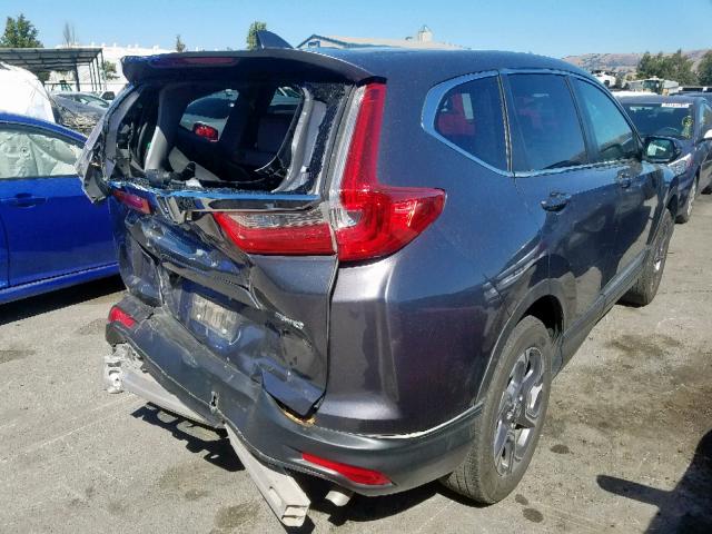 2HKRW2H88JH604394 - 2018 HONDA CR-V EXL GRAY photo 4