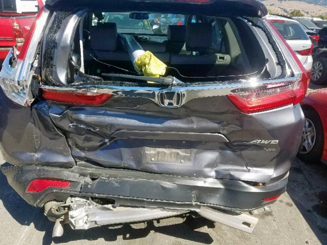 2HKRW2H88JH604394 - 2018 HONDA CR-V EXL GRAY photo 9