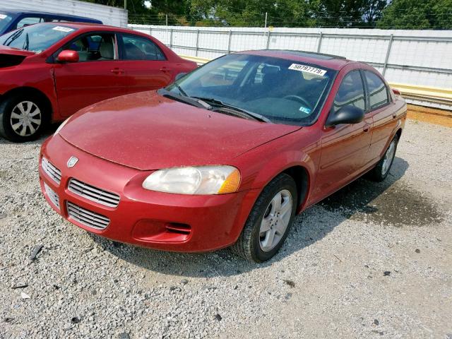 1B3EL46R92N353760 - 2002 DODGE STRATUS SE RED photo 2