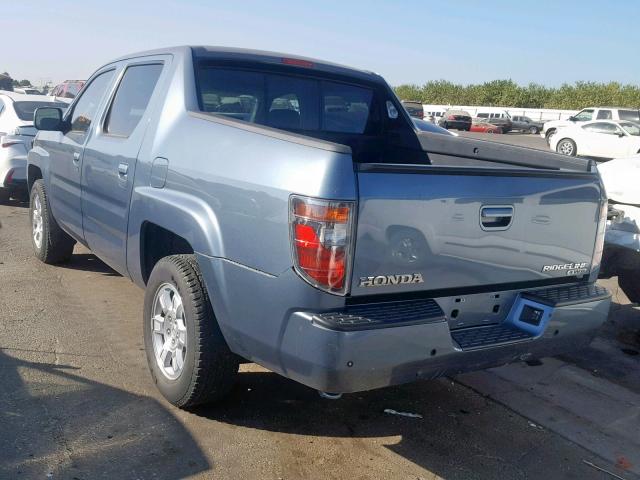 2HJYK16458H518511 - 2008 HONDA RIDGELINE BLUE photo 3