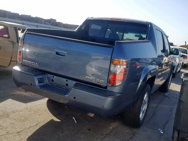 2HJYK16458H518511 - 2008 HONDA RIDGELINE BLUE photo 4