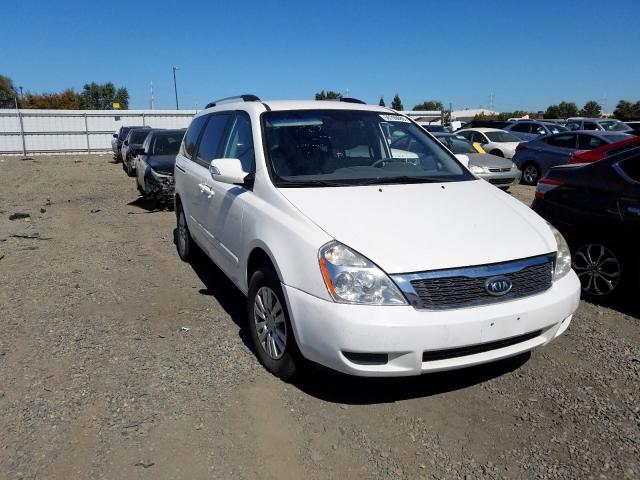 KNDMG4C79C6480568 - 2012 KIA SEDONA LX WHITE photo 1