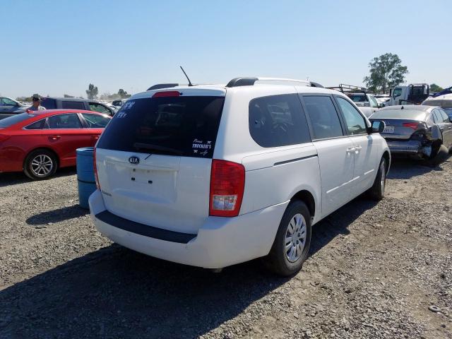 KNDMG4C79C6480568 - 2012 KIA SEDONA LX WHITE photo 4