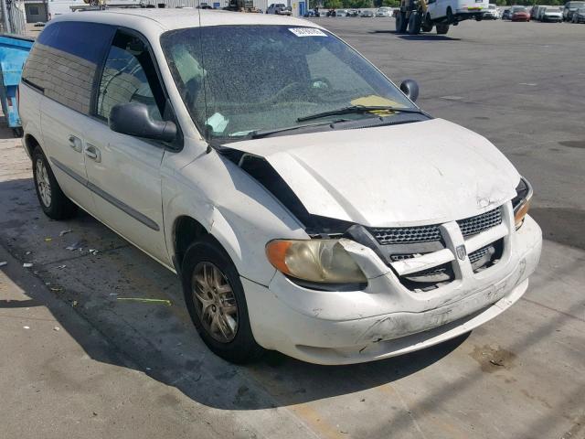 1B4GP45G21B112163 - 2001 DODGE CARAVAN SP WHITE photo 1