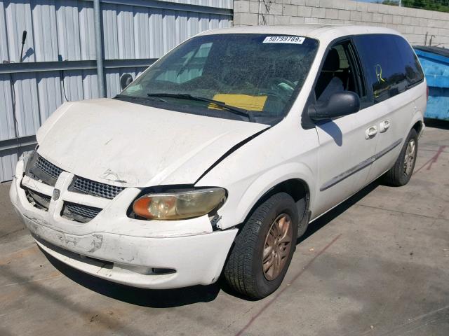 1B4GP45G21B112163 - 2001 DODGE CARAVAN SP WHITE photo 2