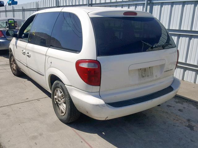 1B4GP45G21B112163 - 2001 DODGE CARAVAN SP WHITE photo 3