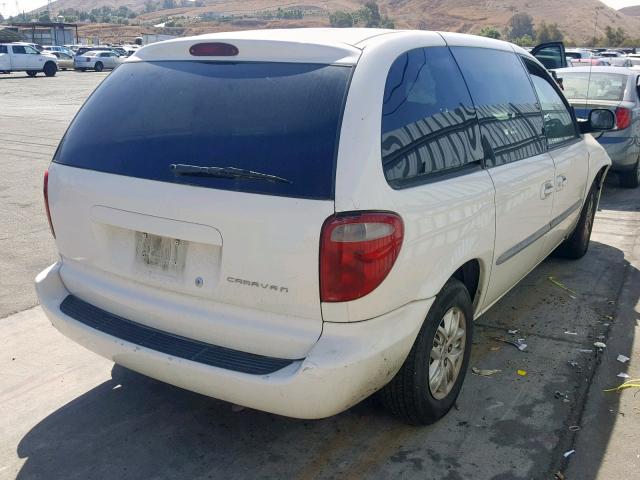 1B4GP45G21B112163 - 2001 DODGE CARAVAN SP WHITE photo 4