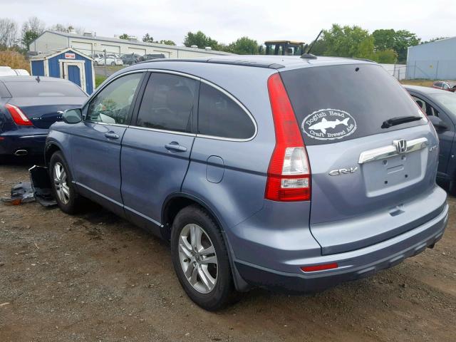 JHLRE4H73BC005960 - 2011 HONDA CR-V EXL BLUE photo 3