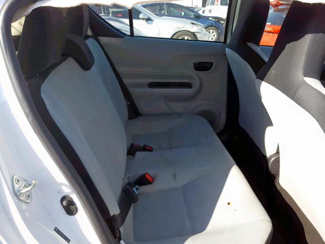 JTDKDTB33C1519399 - 2012 TOYOTA PRIUS C WHITE photo 6