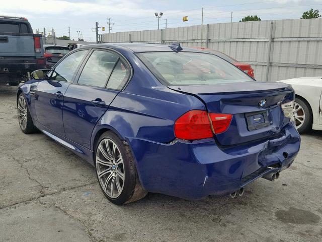 WBSPM93509E201100 - 2009 BMW M3 BLUE photo 4