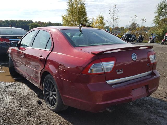 3MEHM08169R629486 - 2009 MERCURY MILAN PREM RED photo 3