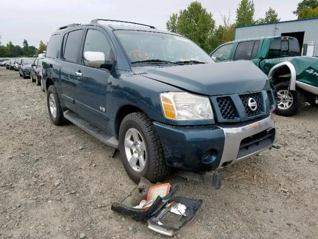 5N1AA08C57N707409 - 2007 NISSAN ARMADA SE BLUE photo 1