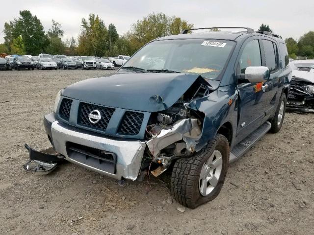 5N1AA08C57N707409 - 2007 NISSAN ARMADA SE BLUE photo 2