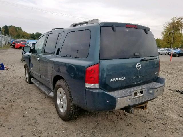 5N1AA08C57N707409 - 2007 NISSAN ARMADA SE BLUE photo 3