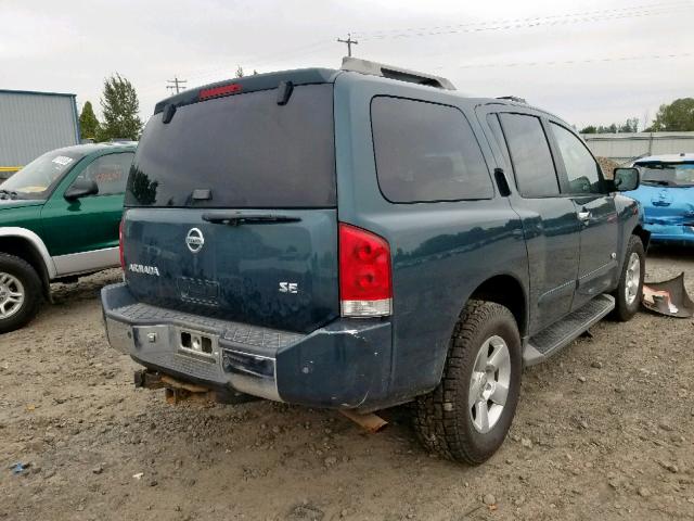 5N1AA08C57N707409 - 2007 NISSAN ARMADA SE BLUE photo 4