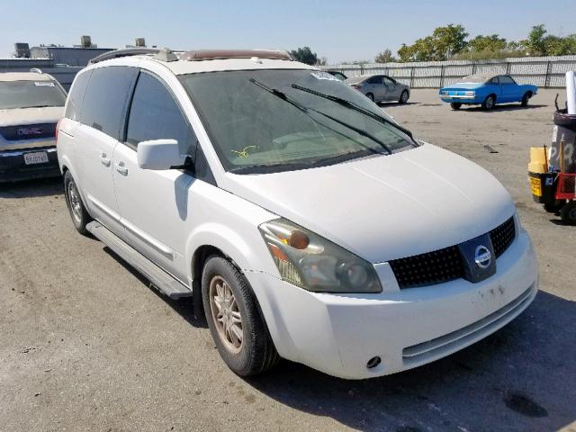 5N1BV28U06N119106 - 2006 NISSAN QUEST S WHITE photo 1