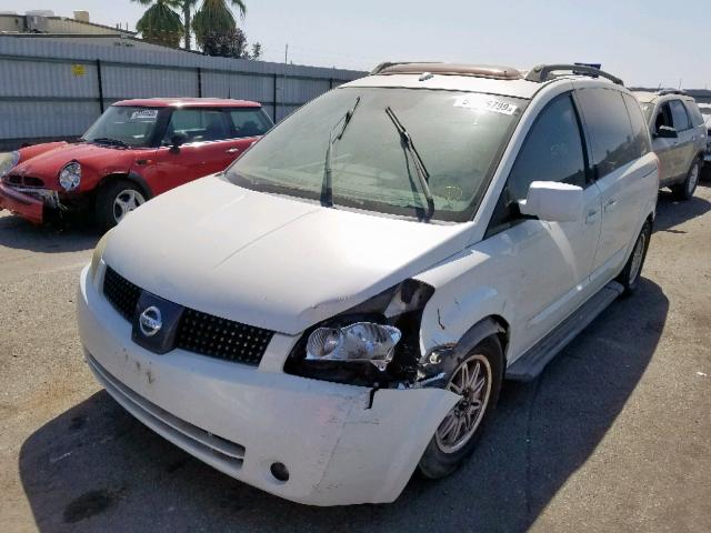 5N1BV28U06N119106 - 2006 NISSAN QUEST S WHITE photo 2