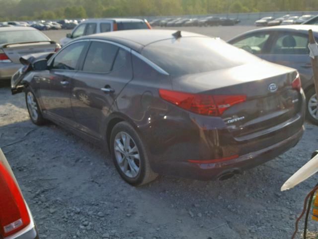 5XXGN4A71CG040450 - 2012 KIA OPTIMA EX PURPLE photo 3