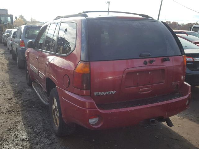 1GKDT13S922278211 - 2002 GMC ENVOY RED photo 3