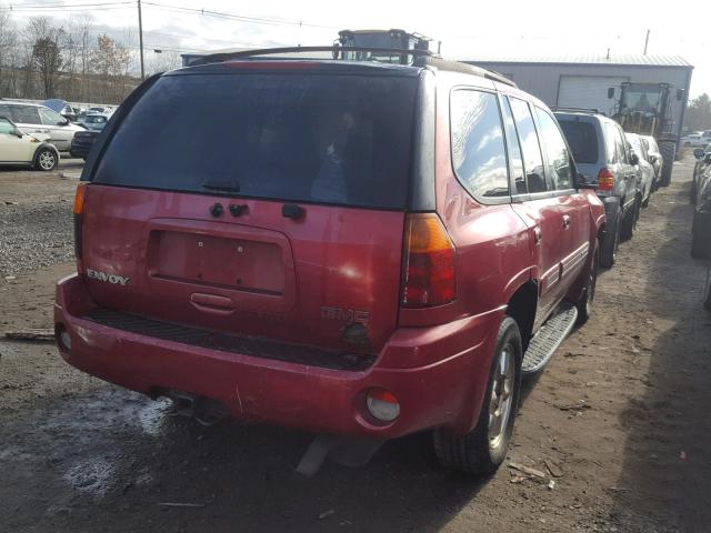 1GKDT13S922278211 - 2002 GMC ENVOY RED photo 4