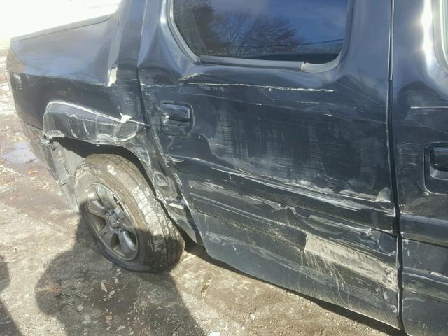 2HJYK16526H509741 - 2006 HONDA RIDGELINE BLACK photo 9