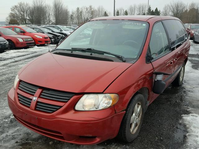 1D4GP24R95B382185 - 2005 DODGE GRAND CARA RED photo 2