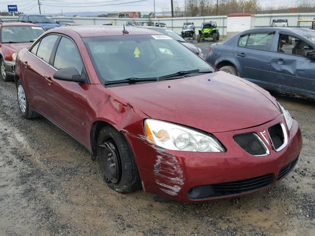 1G2ZF57B684106665 - 2008 PONTIAC G6 VALUE L MAROON photo 1