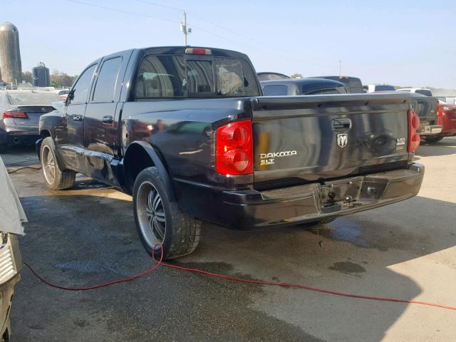 1D7HE48NX8S581279 - 2008 DODGE DAKOTA QUA BLACK photo 3