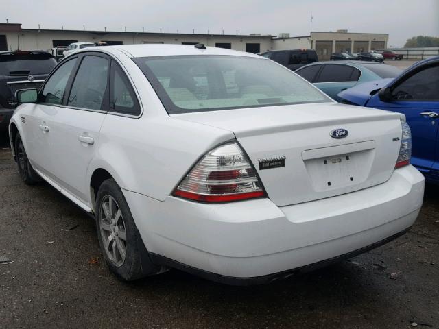 1FAHP24W48G126864 - 2008 FORD TAURUS SEL WHITE photo 3