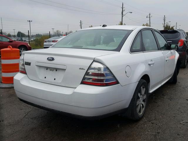 1FAHP24W48G126864 - 2008 FORD TAURUS SEL WHITE photo 4