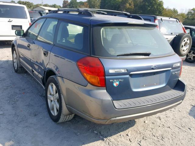 4S4BP61CX67330045 - 2006 SUBARU LEGACY OUT BLUE photo 3