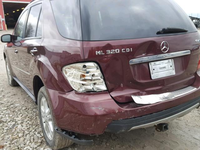4JGBB22E88A359007 - 2008 MERCEDES-BENZ ML 320 CDI BURGUNDY photo 9