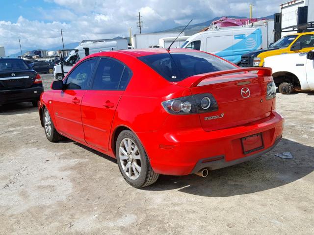 JM1BK323371664356 - 2007 MAZDA 3 S RED photo 3