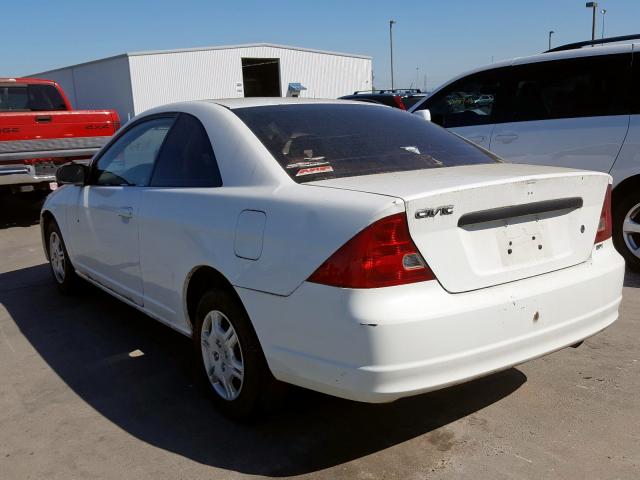 1HGEM21272L046336 - 2002 HONDA CIVIC DX WHITE photo 3