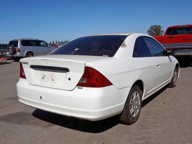 1HGEM21272L046336 - 2002 HONDA CIVIC DX WHITE photo 4