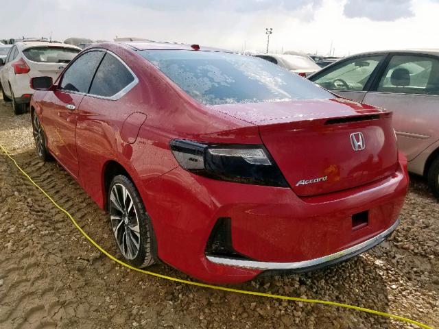 1HGCT1B87HA008312 - 2017 HONDA ACCORD EXL RED photo 3