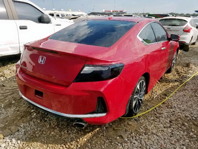 1HGCT1B87HA008312 - 2017 HONDA ACCORD EXL RED photo 4