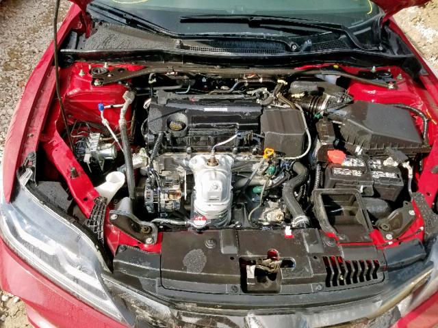 1HGCT1B87HA008312 - 2017 HONDA ACCORD EXL RED photo 7