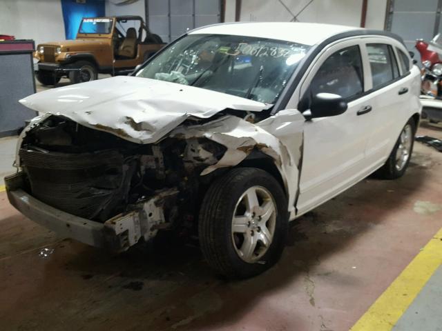 1B3HB48BX7D517028 - 2007 DODGE CALIBER SX WHITE photo 2