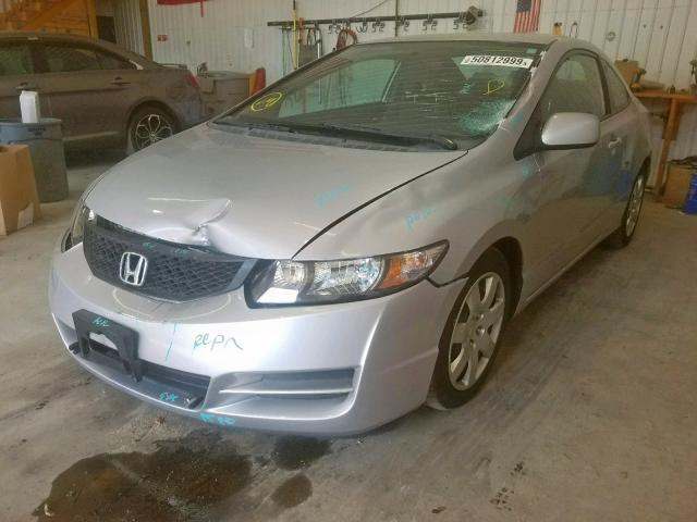 2HGFG1B64AH515773 - 2010 HONDA CIVIC LX SILVER photo 2