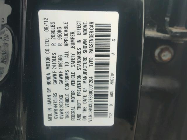 JH4CU2F63DC001204 - 2013 ACURA TSX TECH BLACK photo 10