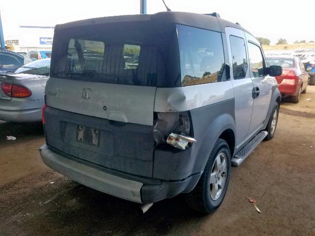 5J6YH28574L016914 - 2004 HONDA ELEMENT EX SILVER photo 4