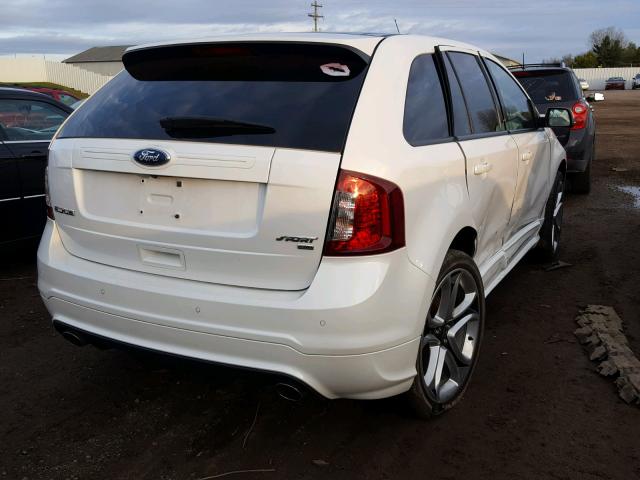 2FMDK4AK5DBC55634 - 2013 FORD EDGE SPORT WHITE photo 4