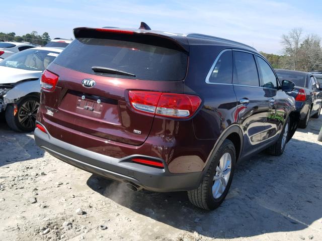 5XYPG4A30HG245154 - 2017 KIA SORENTO LX RED photo 4