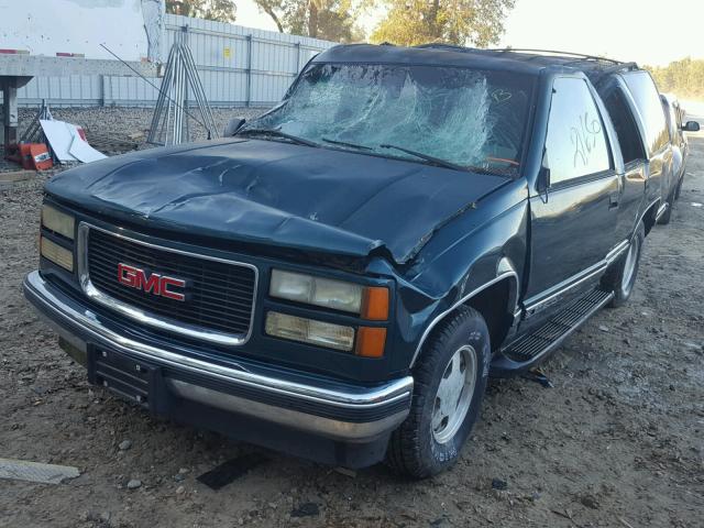 1GKEC13RXXJ791482 - 1999 GMC YUKON GREEN photo 2