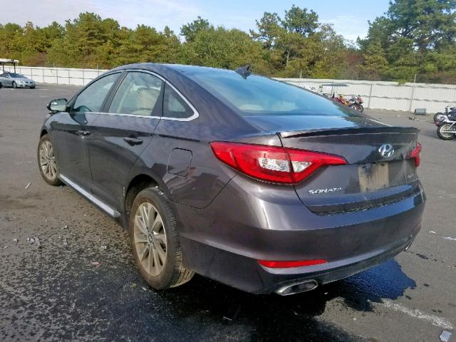 5NPE34AF2HH448780 - 2017 HYUNDAI SONATA SPO BROWN photo 3