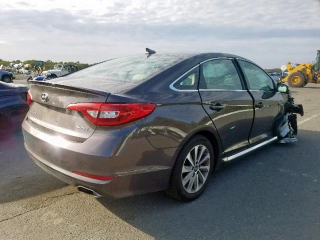 5NPE34AF2HH448780 - 2017 HYUNDAI SONATA SPO BROWN photo 4